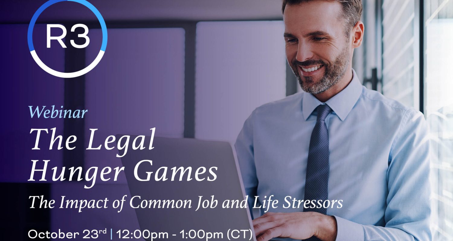Thumbnail for the R3 webinar, "The Legal Hunger Games."