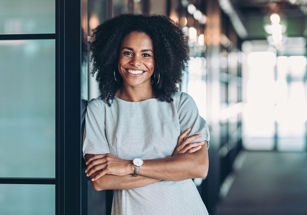 Portrait of a smiling businesswoman